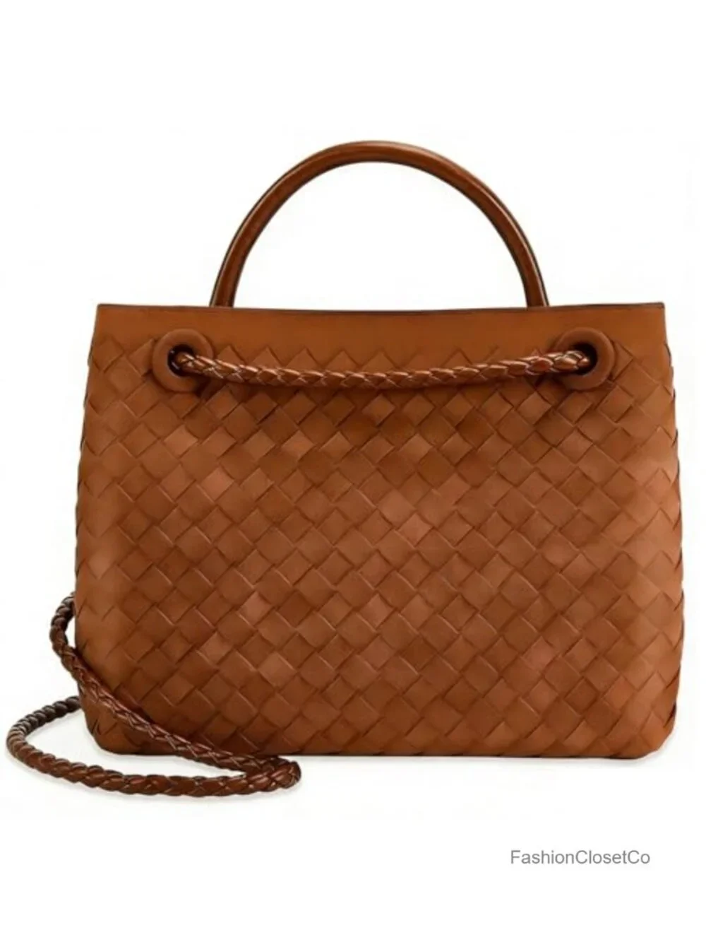 PU Leather Woven Tote Bag Crossbody Handbag Hobo Satchel Purse